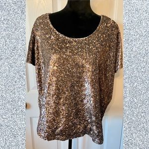 ALL SAINTS Ombré Sequin Tee Sz. 8/10 NWT